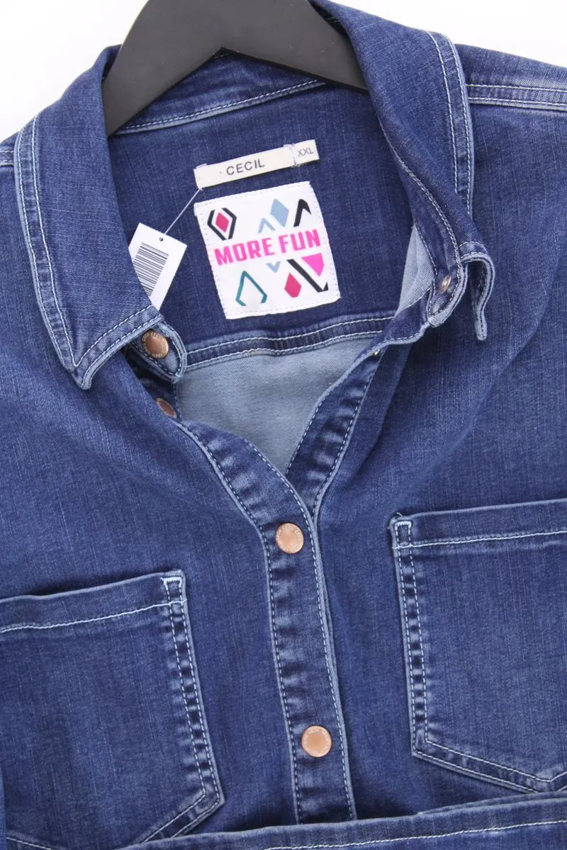 Cecil Jeanskleid Gr. XXL neuwertig 3/4 rmel blau aus Baumwolle