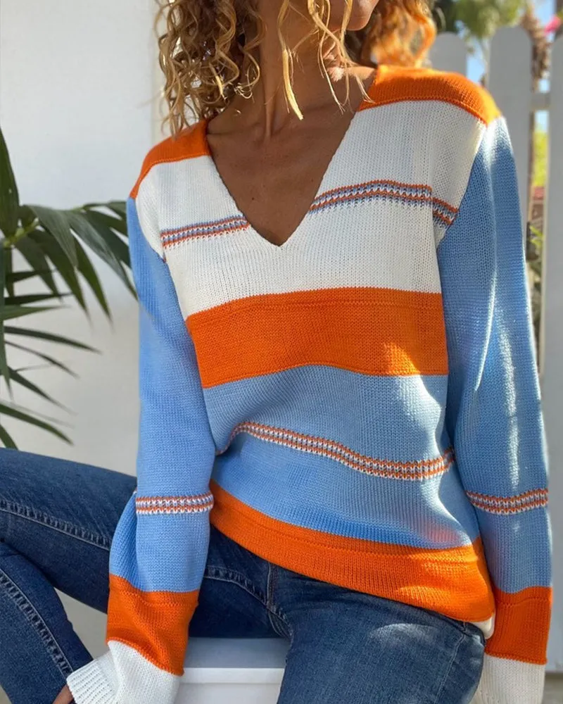 Heidi-Mode | Lässiger Pullover Mit V-Ausschnitt Für Damen