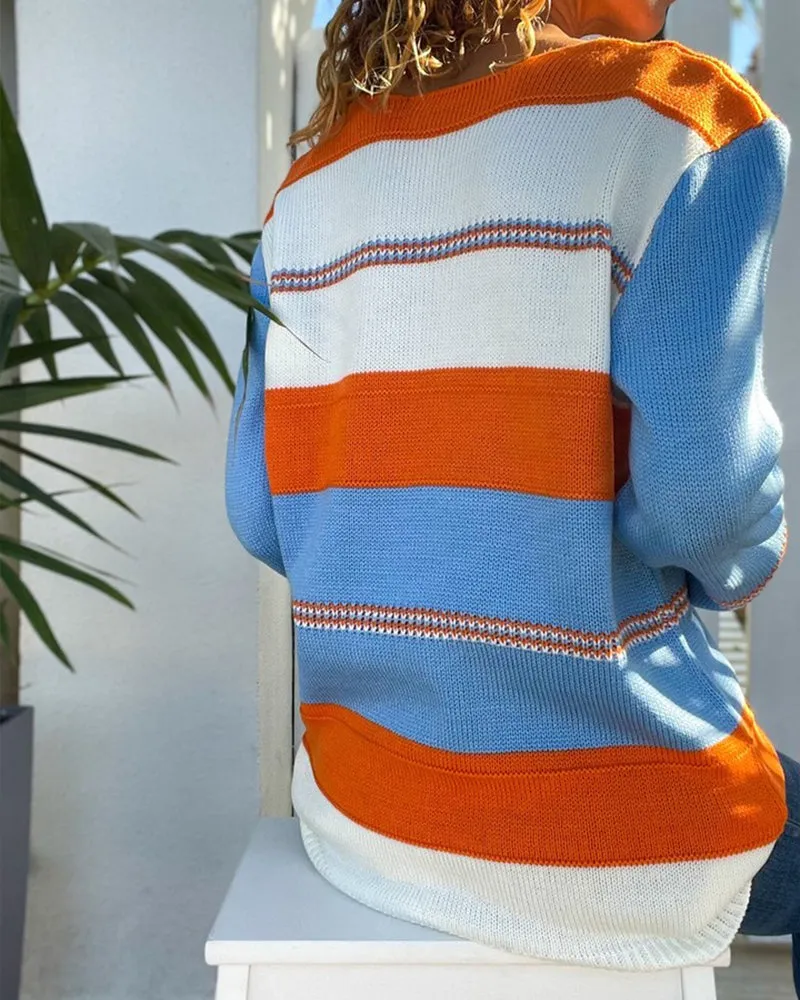 Heidi-Mode | Lässiger Pullover Mit V-Ausschnitt Für Damen