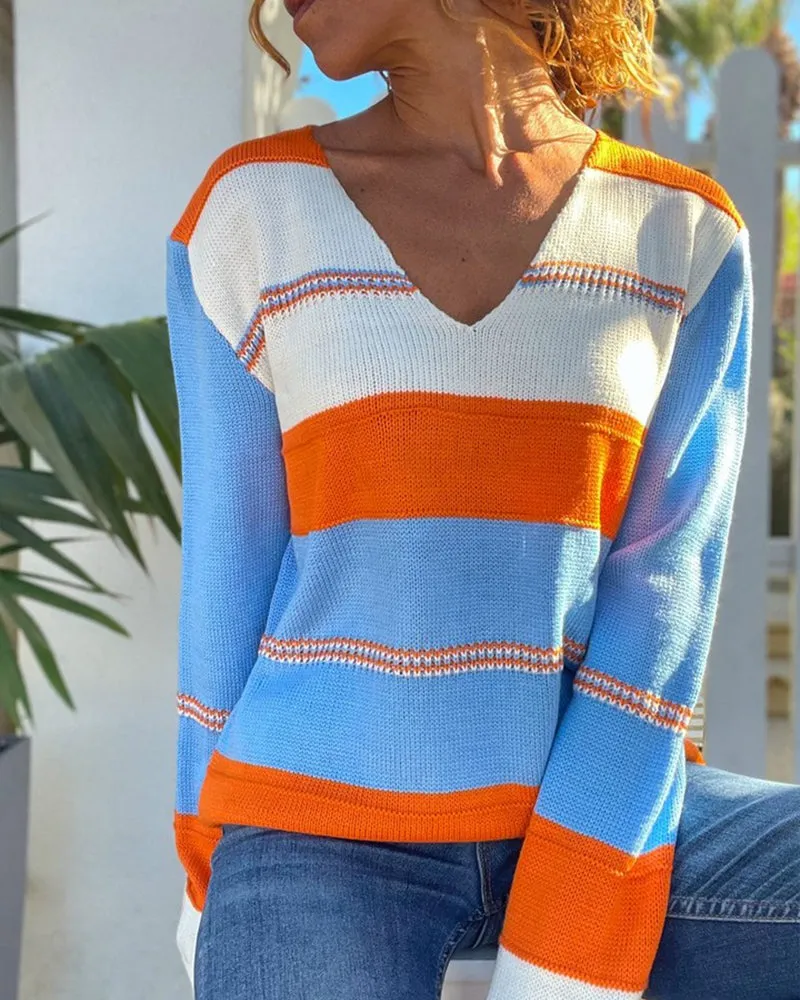 Heidi-Mode | Lässiger Pullover Mit V-Ausschnitt Für Damen