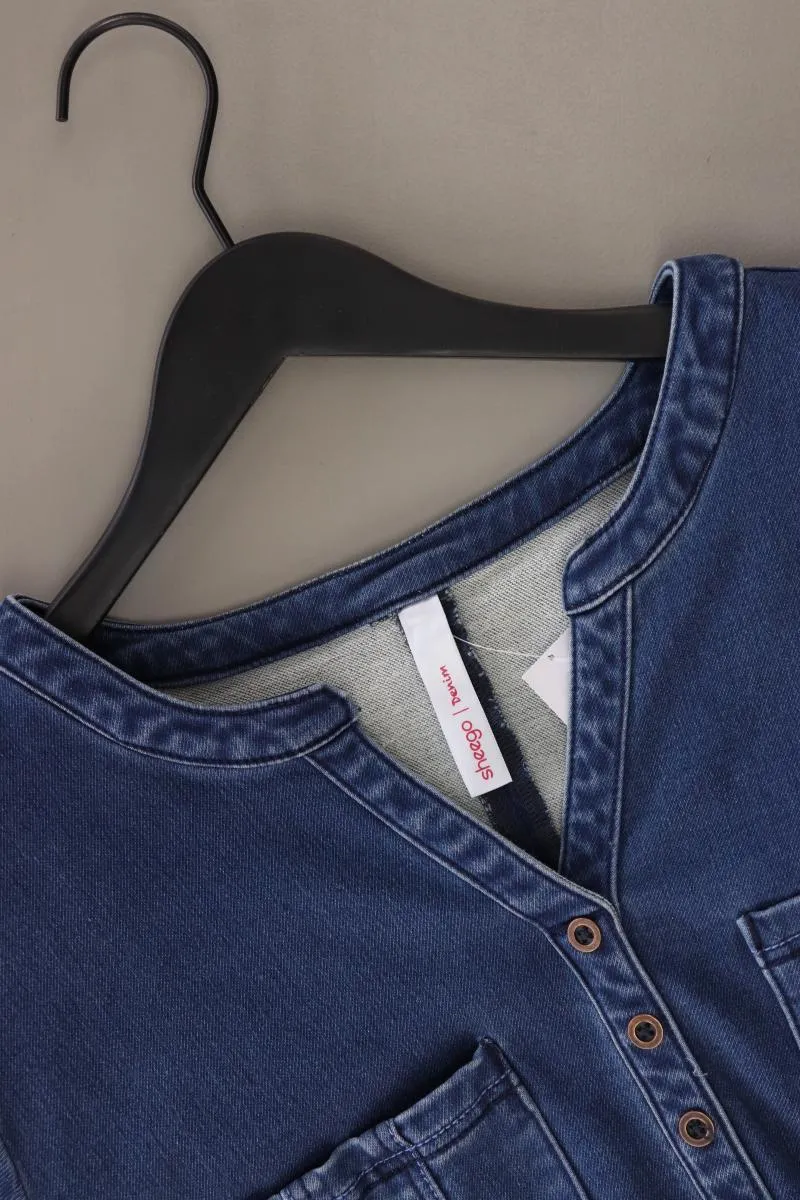 sheego Jeanskleid Gr. 50 neuwertig 3/4 rmel blau aus Baumwolle